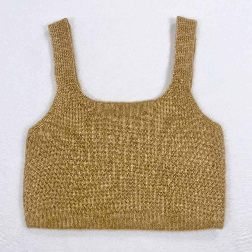 Everlane The Cozy Stretch Tank Women's XS Camel Wool Blend